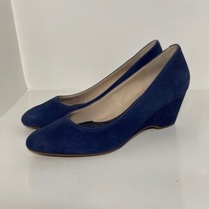 Cole Haan Navy Wedge High Heels Size 7.5